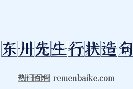 东川先生行状造句是什么意思的图片